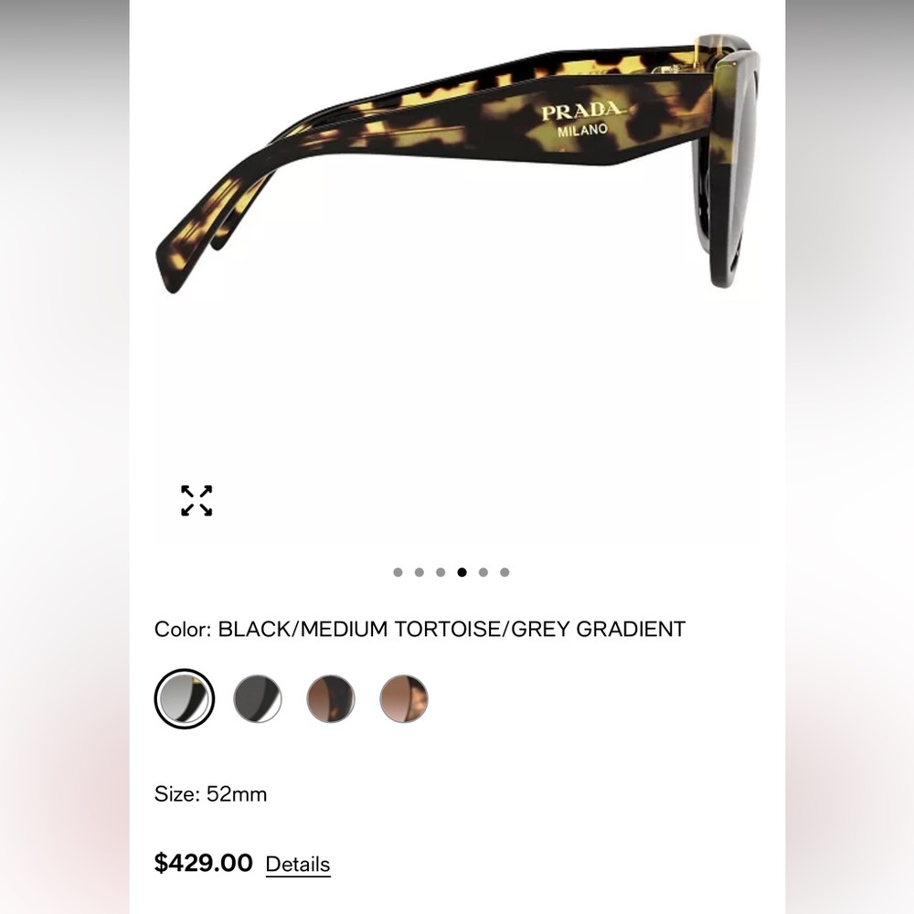 Prada Women's Black and Tortoise Sunglasses - Picture 2 of 9